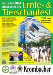 Plakat Ernte- und Tierschaufest Drolshagen